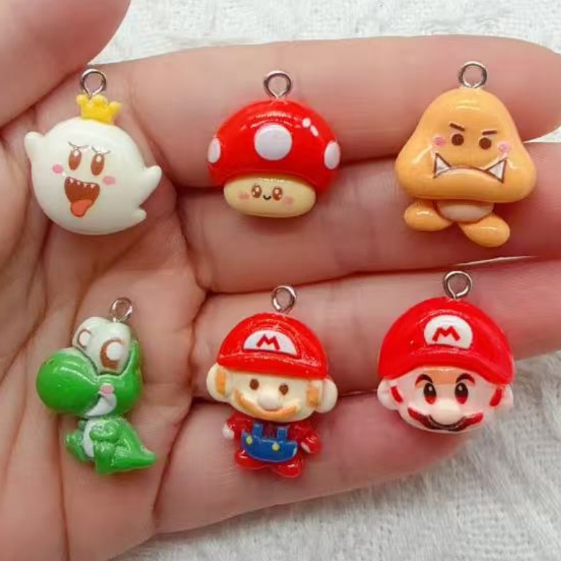 Gaming Accessories Gifts - 10 adet reçine karikatür kolye ucu,