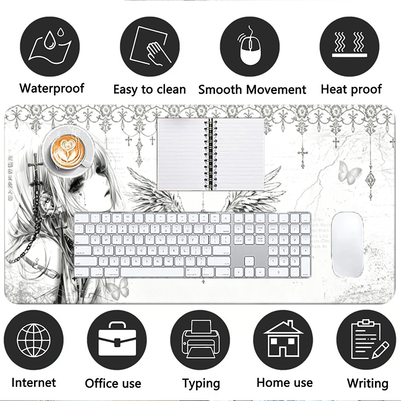 Deri Mousepad Siyah Beyaz Anim - Gaming Accessories Women incelemesi ve fiyatı